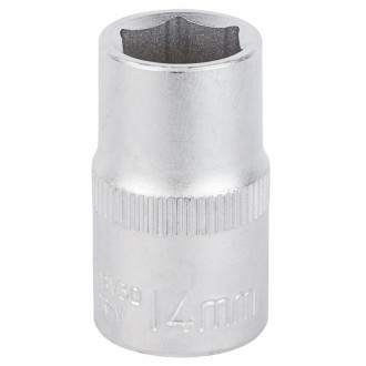 Насадка шестигранна коротка 1/2&quot; 14мм CrV mid Sigma (6071141)-[articul]
