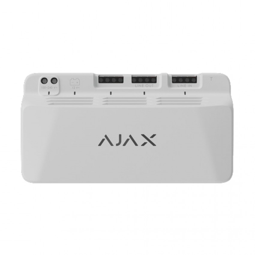 Модуль для додаткового живлення пристроїв AJAX LineSupply (45 W) Fibra white-