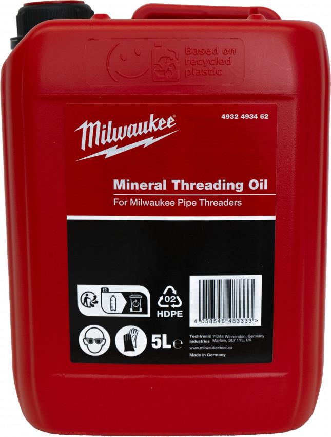 Олива мінеральна MILWAUKEE для різьбонарізного верстата, 5 л-4932493462