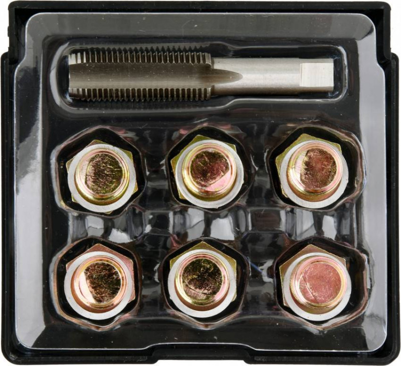 Набір для ремонту масляних пробок YATO: з алюмінієвими прокладками, різьблення - М15 х 1.5, 6 шт.-YT-17572