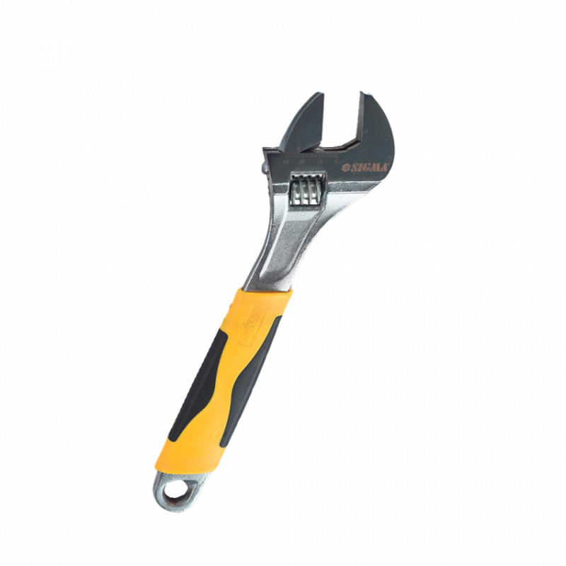 Ключ розвідний 300мм CrV (гум'яна рукоятка) Sigma (4101041)-4101041