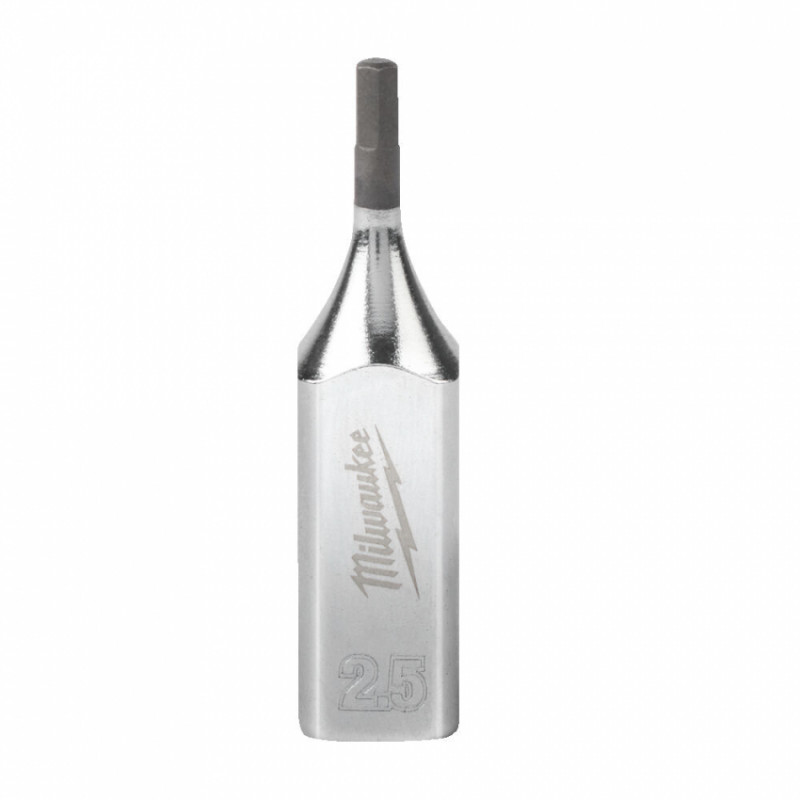 Головка торцева  хромована ¼” MILWAUKEE з бітою Hex, 2,5мм-4932480824