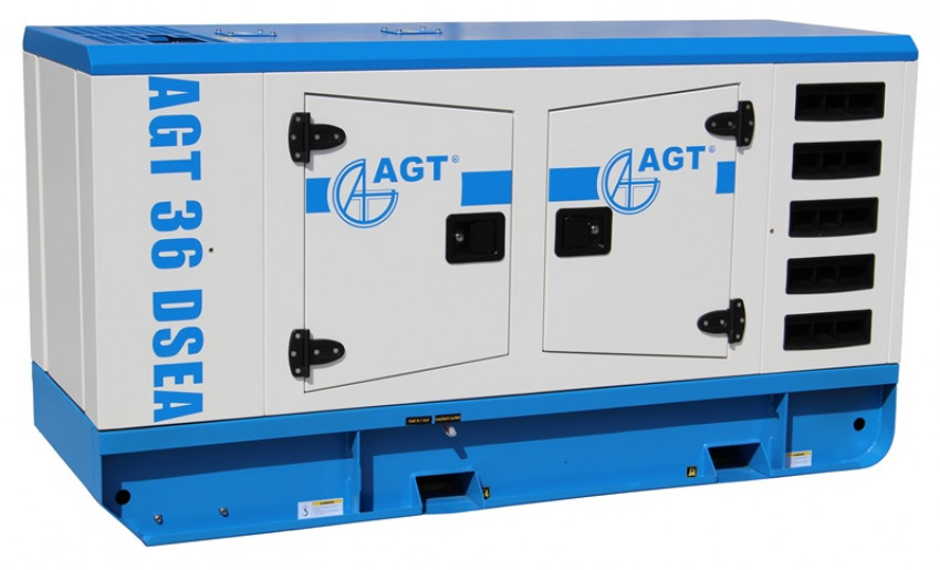 Генератор AGT36DSEA+ATS42S/24, 400В, 50Гц, 1500об/хв, 349кс,36кВА, 3875см3, AVR, 100л, IP23,900кг-