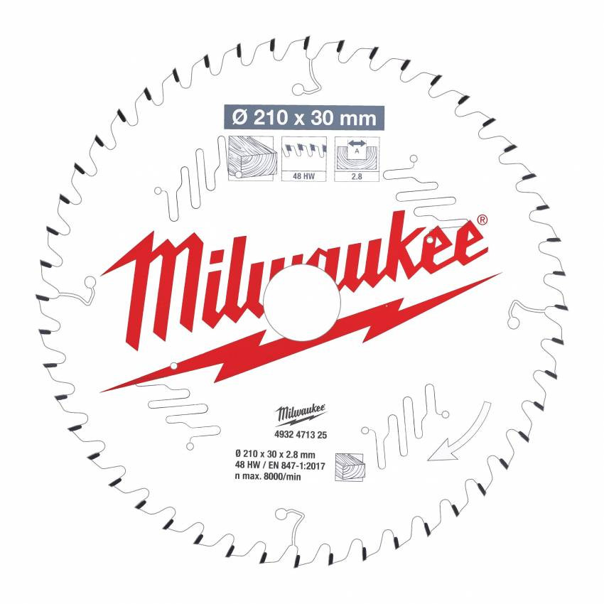 Диск пиляльний MILWAUKEE, Ø165х20х1,8мм, 24 зуб. 1-4932399909