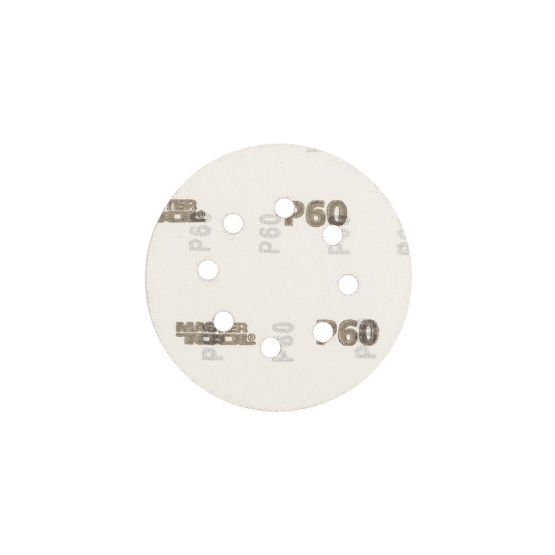 Коло шліфувальне на липучці MASTERTOOL з 8 отворами 125 мм зерно 60 5 шт 08-2506-H-08-2506-H