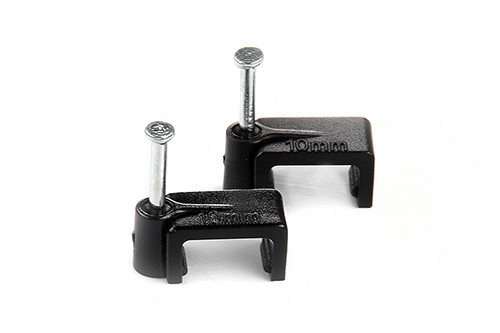 Кабельна клiпса плоска 10х7мм чорна (пач 100шт) APRO-CC-S10B