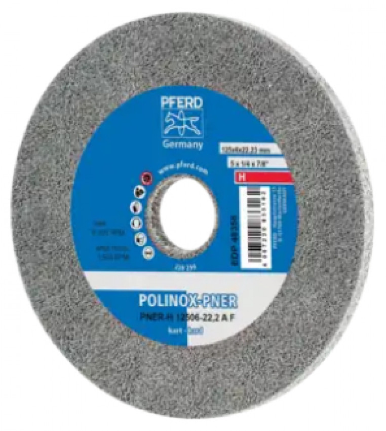 Шліфкруг 125*6*22,23 мілке зерно POLINOX PNER A F повстяний-4007220833162