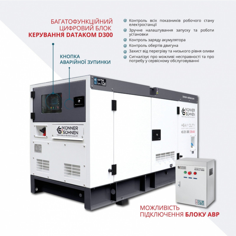 Дизельна трифазна електростанція KS 35-3BE-KS 35-3BE