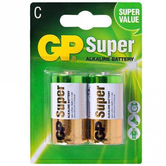 Батарейка GP SUPER ALKALINE 1.5V 14A-U2 лужна, LR14, С-[articul]