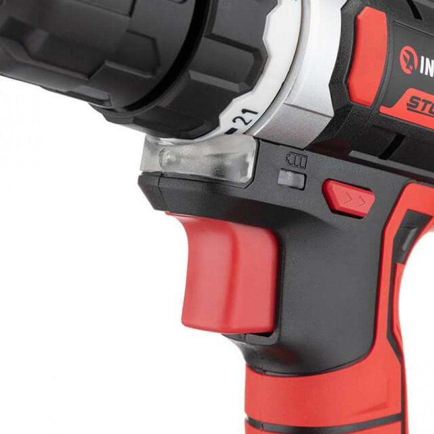 Дриль-шурупокрут акумуляторний Li-Ion 18 В, 25 Nm, 0-400/0-1500 об/хв, 2x2.0 Аг INTERTOOL WT-0314-WT-0314