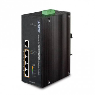 Промисловий комутатор PoE Planet IGS-504HPT (5-Port with 4-Port 802.3at PoE)-[articul]