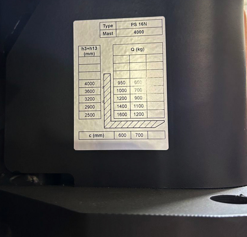 Штабелер електричний самохідний 1,6т/4,0м 24В/240Ah з площ. оператора-PS16N 4000