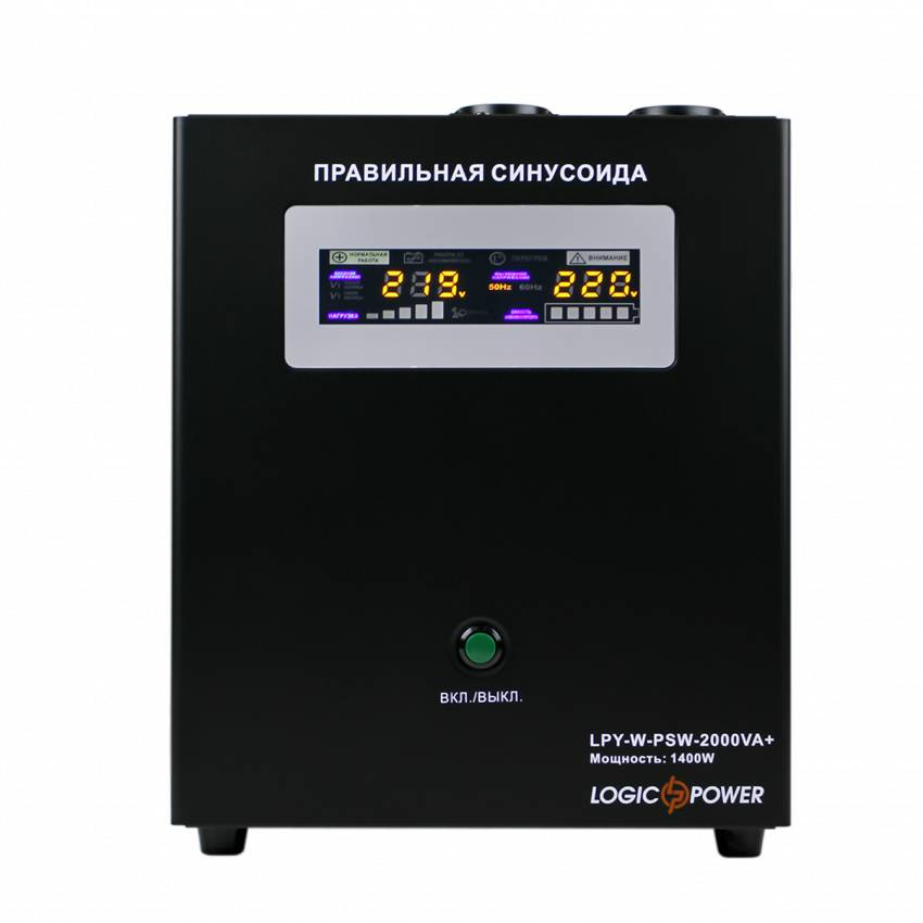 ДБЖ з правильною синусоїдою 24V LPY- W - PSW-2000VA+ (1400Вт)10A/20A-LP4146