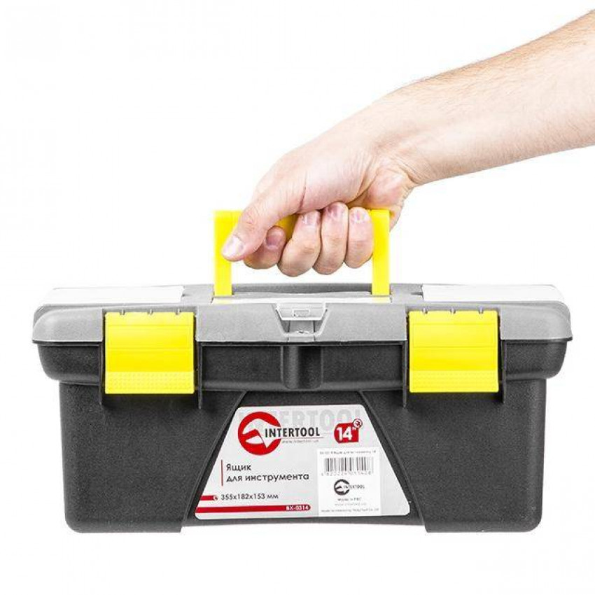 Ящик для інструментів 14" 355*182*153 мм INTERTOOL BX-0314-BX-0314