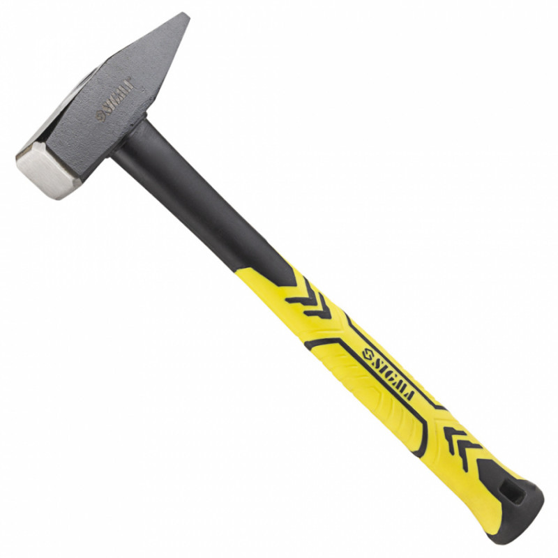 Молоток 1000г слюсарна фібергласова ручка Sigma (4316101)-4316101