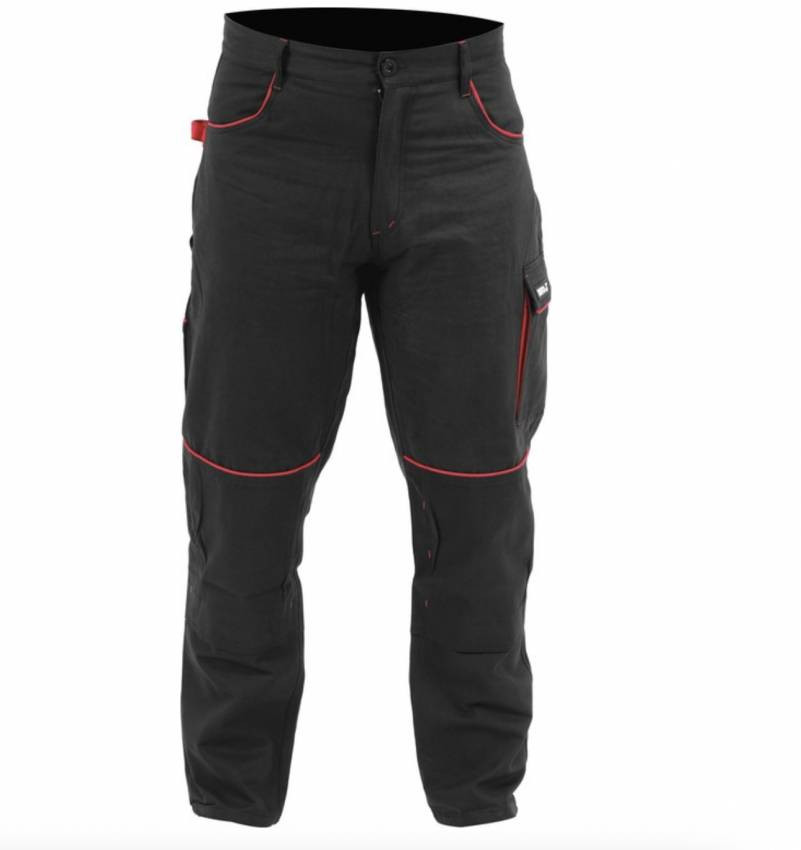 Штани робочі COMFY YATO розмір XL, чорно-червоні, 7 кишень, 100% бавовна-YT-79244