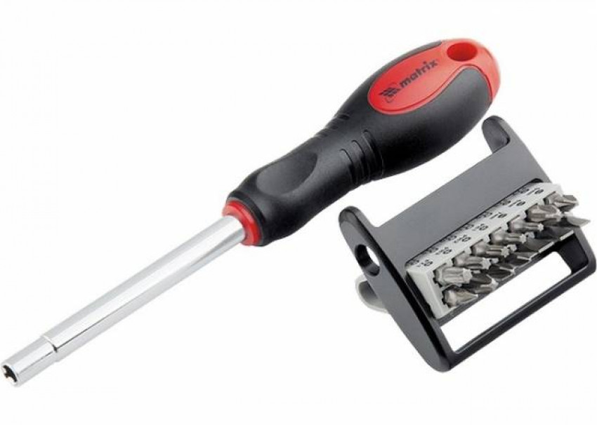 Викрутка з набором бітів, CrV, 14 шт, MTX-113379