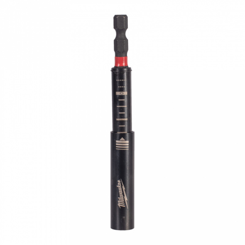 Тримач для біт магнітний ShW 1/4'' Hex MILWAUKEE, 75мм (з висувним фіксатором)-4932500395