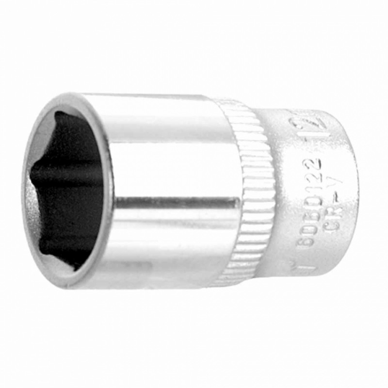 Насадка шестигранна коротка 1/4" 12мм CrV ULTRA (6060122)-6060122