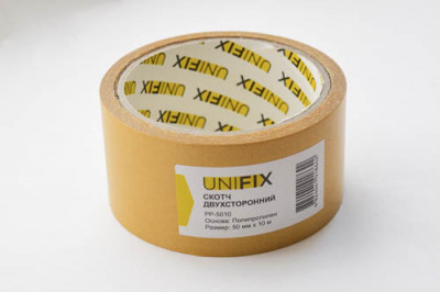 Стрічка клейка двостороння на поліпропіленовій основі 50мм*10м UNIFIX-[articul]
