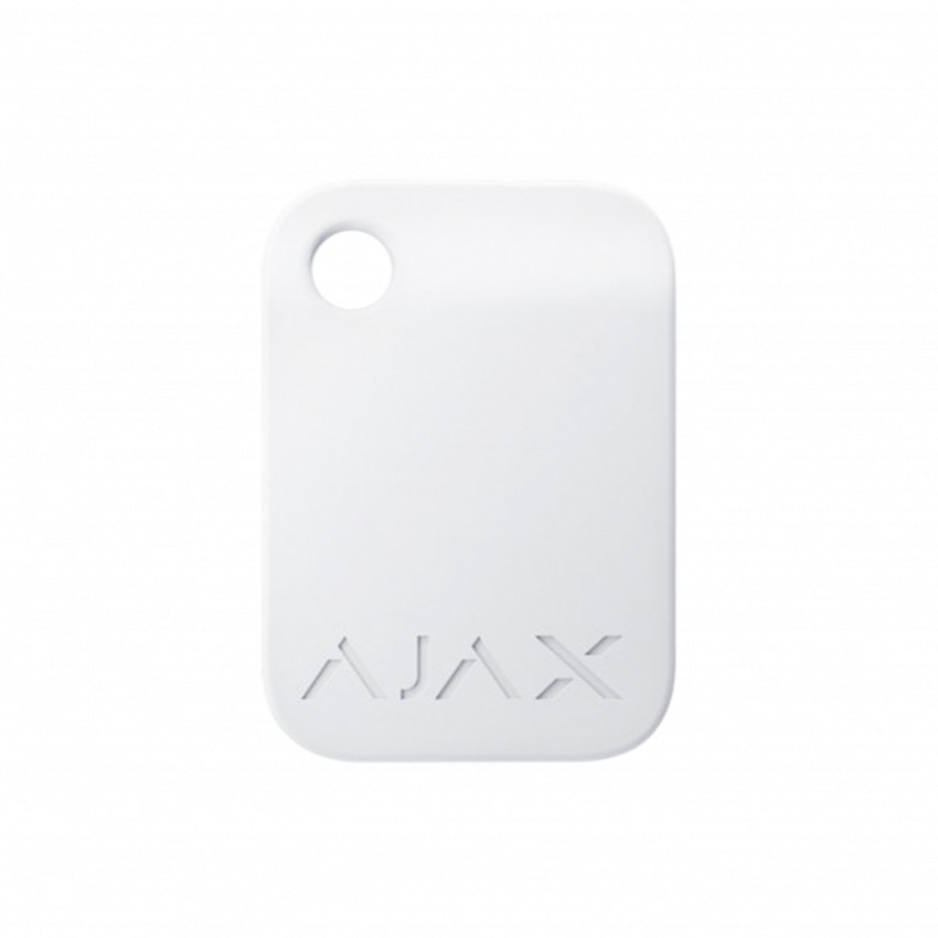 Захищений безконтактний брелок для клавіатури AJAX Tag - 10 шт. (white)-