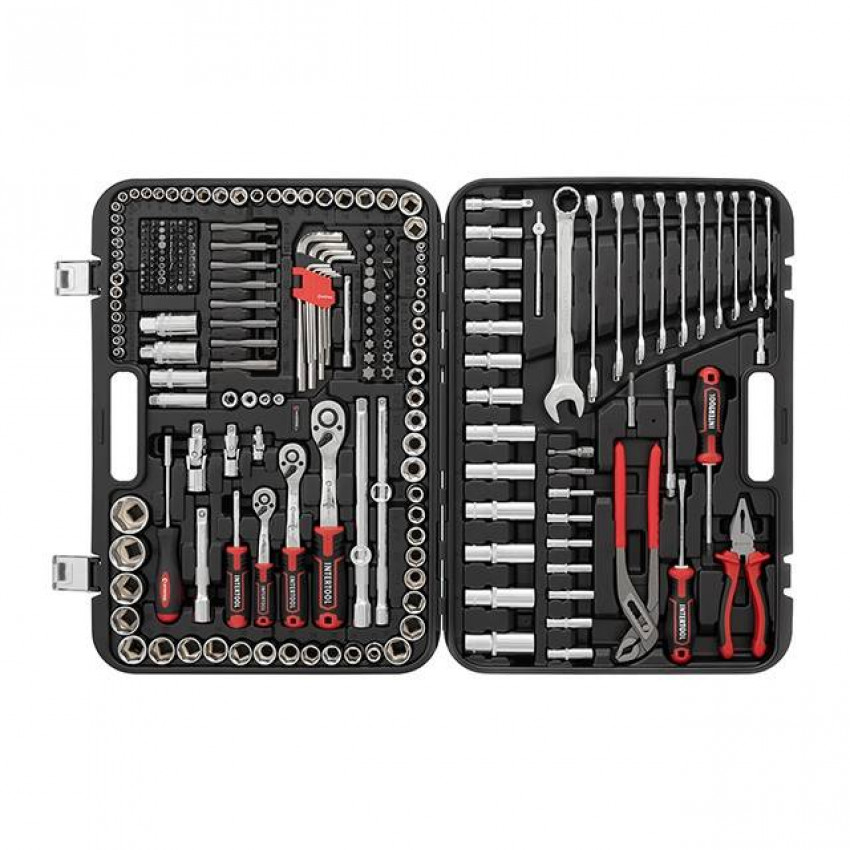 Набір інструментів 1/2 "& 3/8" & 1/4 ", 233ед., Cr-V STORM INTERTOOL ET-8233-ET-8233