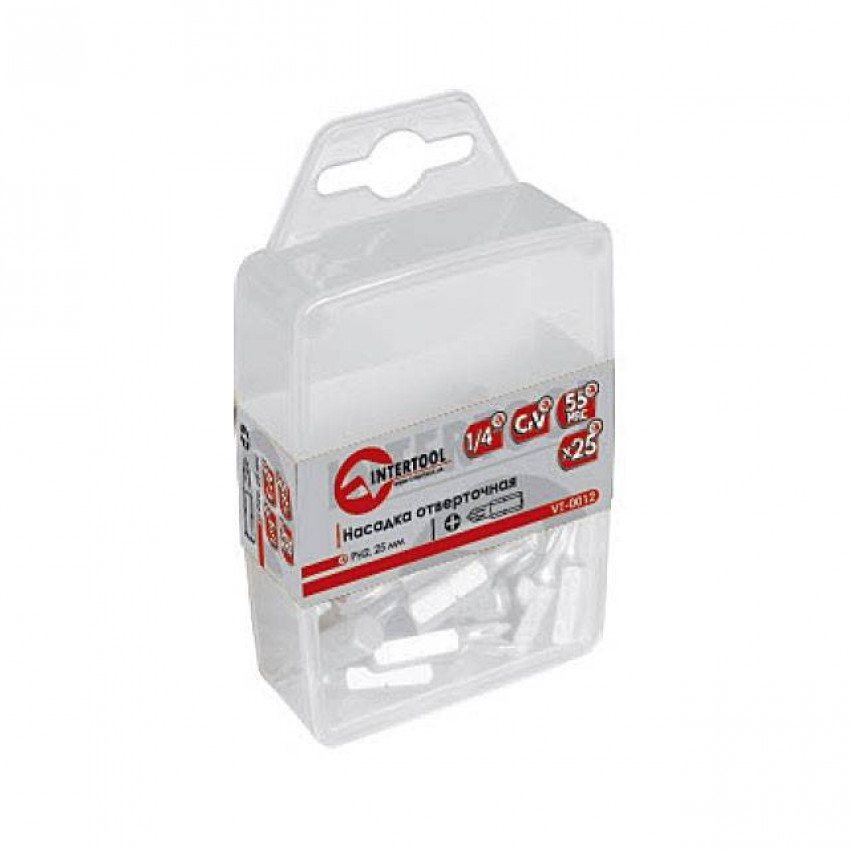 Комплек насадок до викруток 4 мм 1/4" * 25 мм уп. 25 шт. INTERTOOL VT-0032-VT-0032