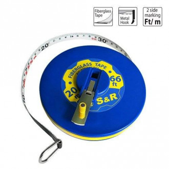 Рулетка S &amp; R Fiberglass Tape 20 м х 13 мм-[articul]