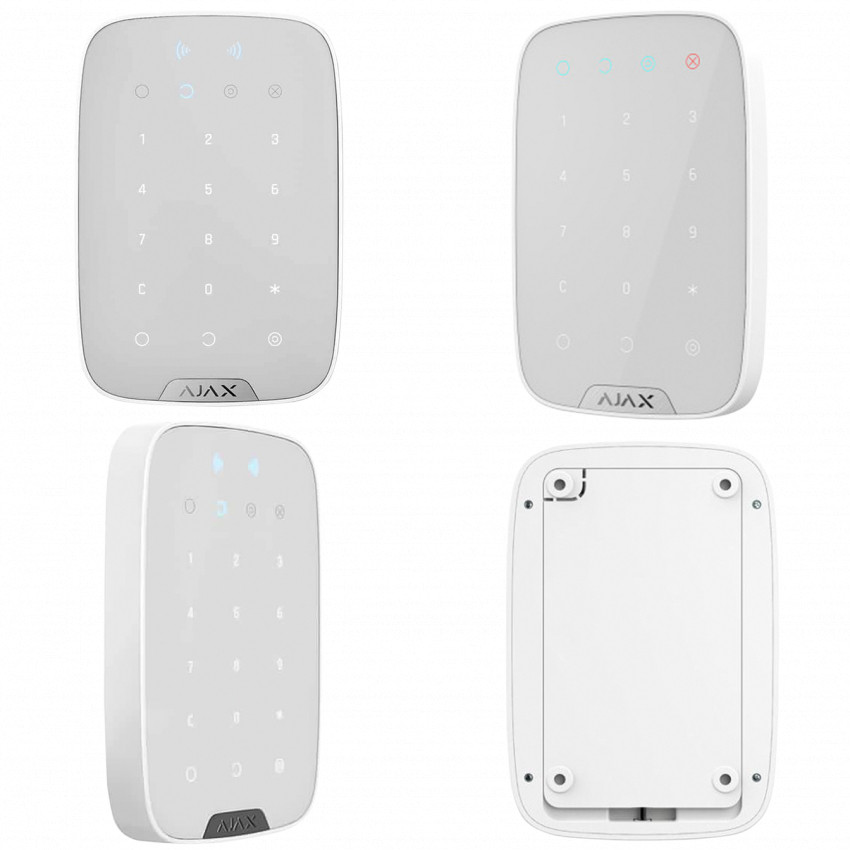 Бездротова сенсорна клавіатура AJAX KeyPad Plus (white)-