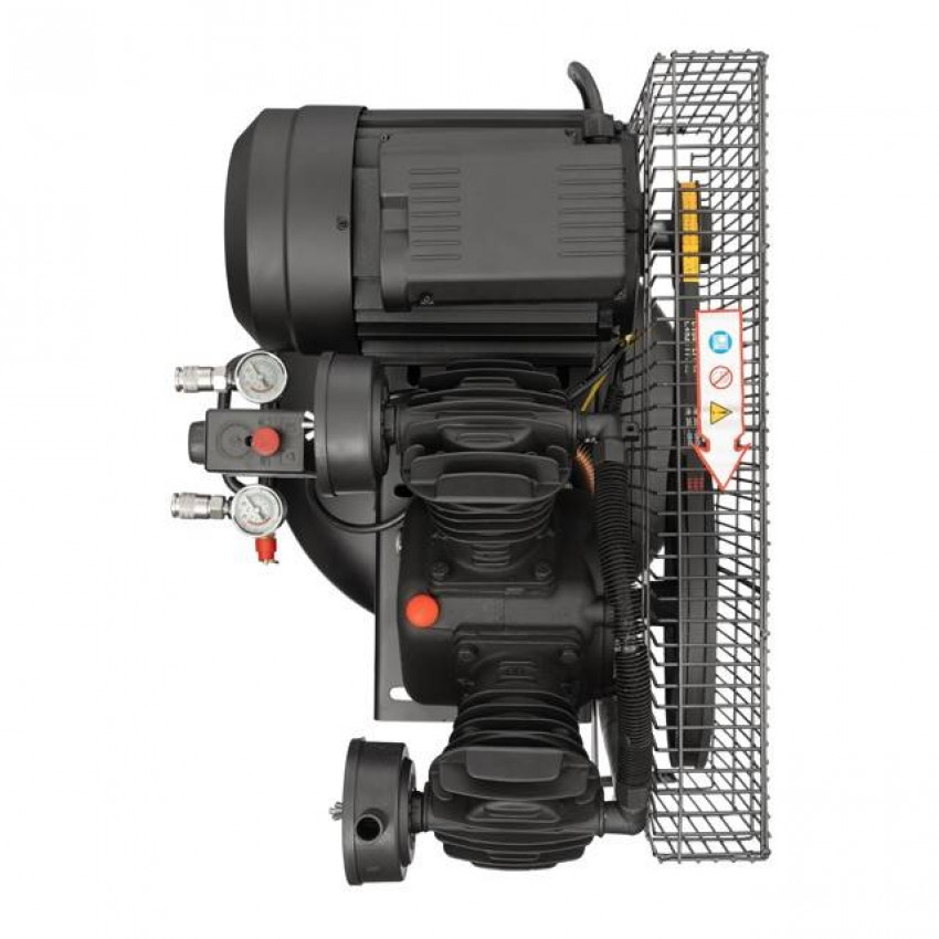 Компресор 100л, вертикальний, 3 кВт, 220 В, 10 aтм, 500 л/хв. 2 циліндри INTERTOOL PT-0017-PT-0017