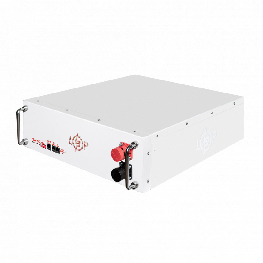 Акумулятор LP LiFePO4 51,2V - 100 Ah (5120Wh) (BMS SP 100A/50А) RM RS485/CAN LCD WH-