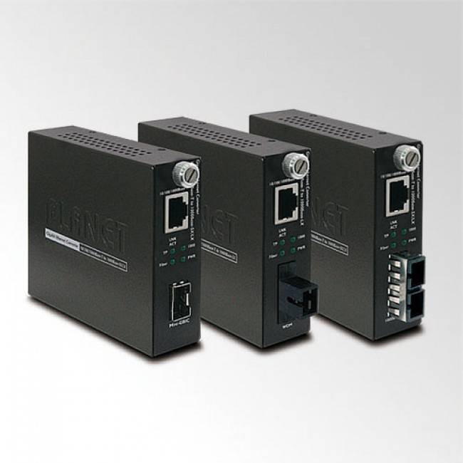 Керований медіаконвертер Planet GST-802S (10/100/1000Base-T to 1000Base-LX(SC,SM)10km)-GST-802S