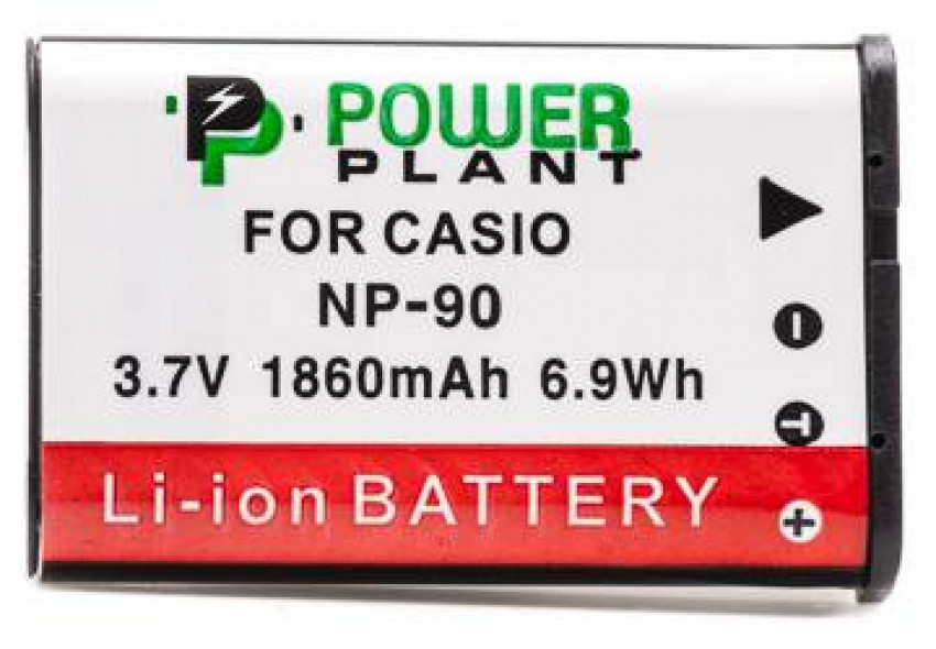 Акумулятор PowerPlant Casio NP-90 1860mAh-DV00DV1314