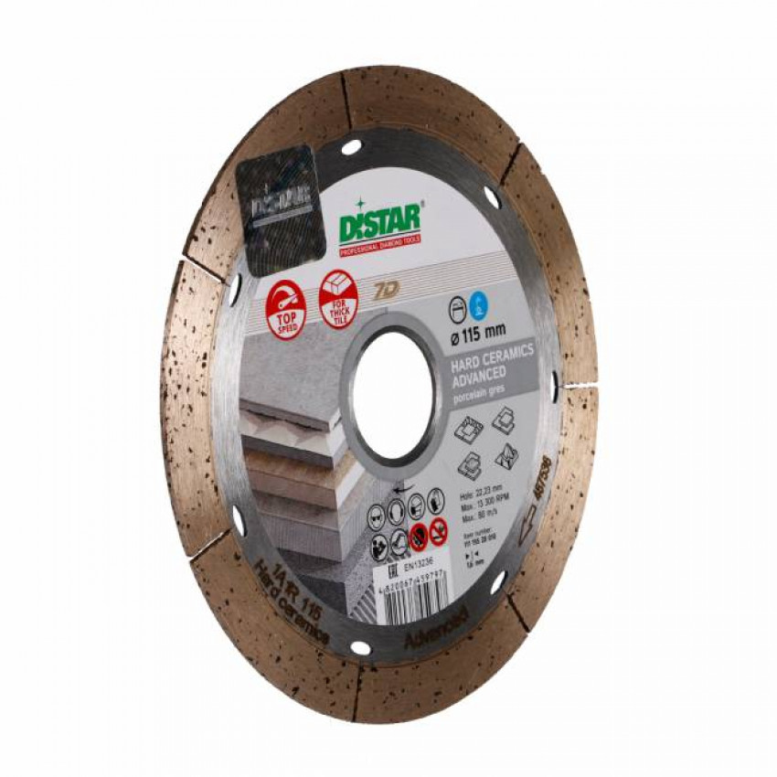 Круг алмазний вiдрiзний 1A1R 115x1,6/1,2x10x22,23 Hard ceramics Advanced-11115528010
