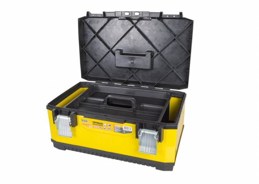 Скриня для інструменту MASTERTOOL 21" (556х366х266 мм) металевий корпус металеві замки 79-2921-79-2921