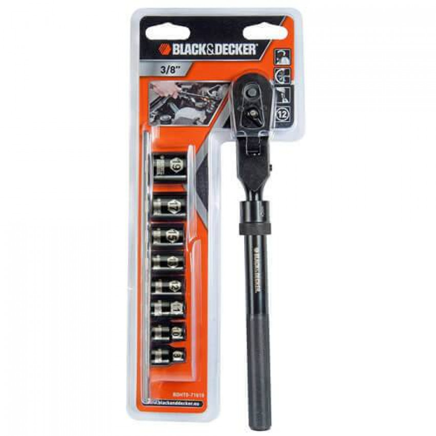 Набір торцевих головок 3/8 BLACK DECKER BDHT0-71619-BDHT0-71619