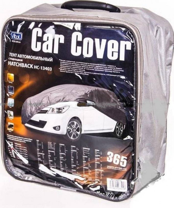 Тент автом. HC13403 M Hatchback сірий Peva non Woven 355х165х119 л.с/м.в.дв/м.б.-HC13403   M (4)
