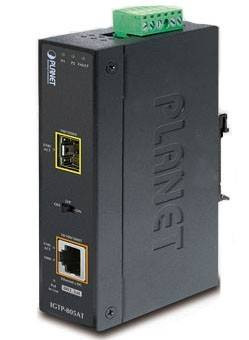 Промисловий медіаконвертер Planet IGTP-805AT (1000Base-SX/LX to 10/100/1000Base-T 802.3at PoE)-IGTP-805AT