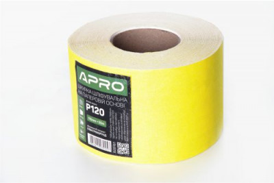 Папір шліфувальний APRO P150 115мм*50м рулон (паперова основа)-[articul]