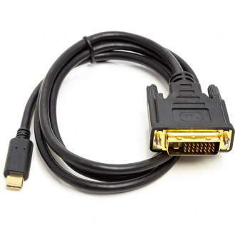 Кабель PowerPlant USB Type-C 3.1 – DVI (24 1) (M), 1 м-[articul]