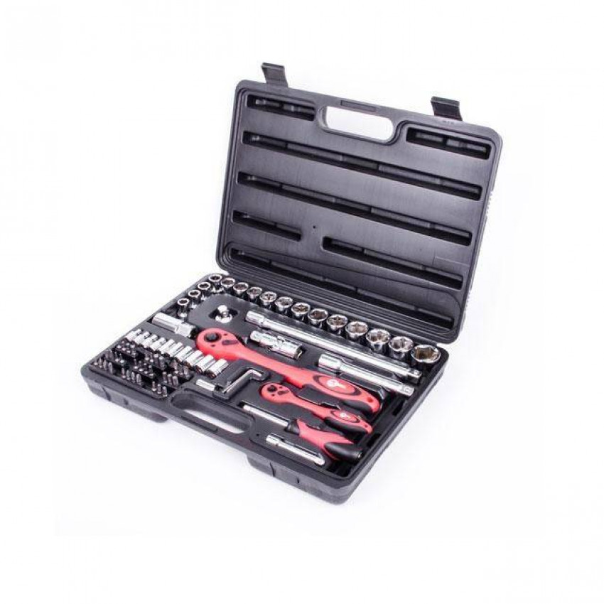 Професійний набір інструментів 1/2", 1/4", 72 од., Cr-V INTERTOOL ET-6072-ET-6072