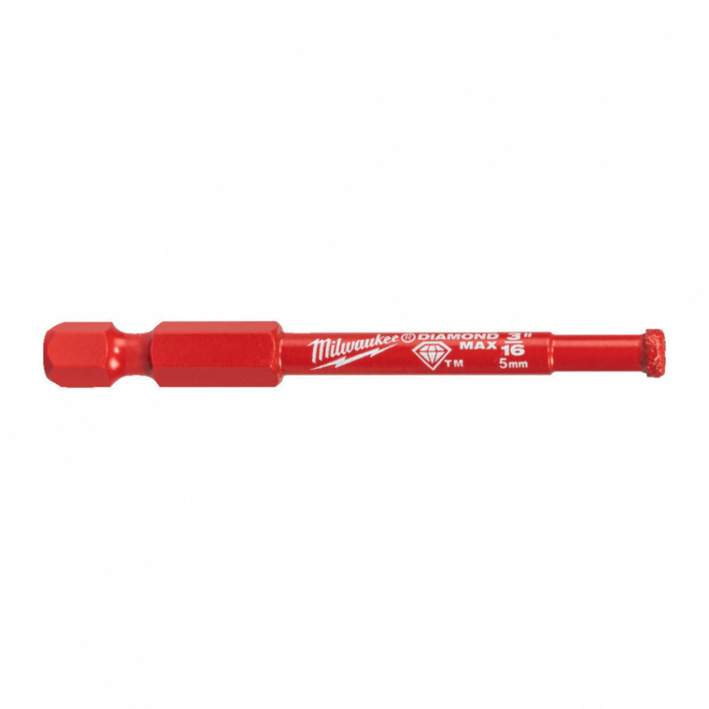 Коронка алмазна Diamond Plus/Max MILWAUKEE, діаметр 5,0мм (1/4'' Hex) (свердління з водою)-4932498341