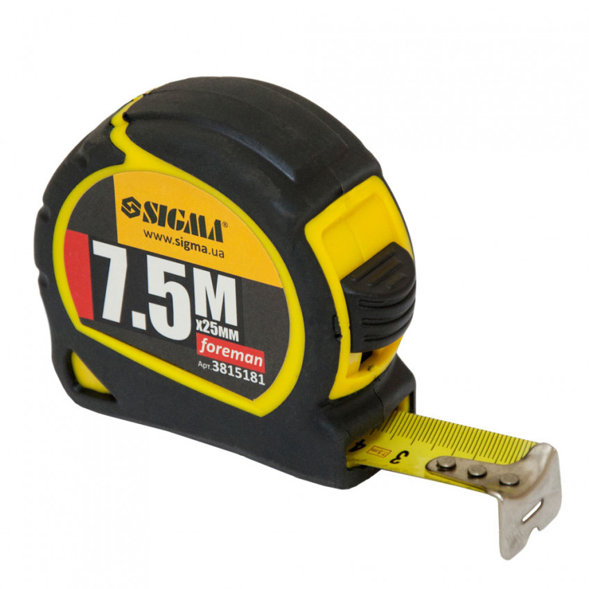 Рулетка Foreman 7,5 м * 25 мм Sigma (3815181)-3815181