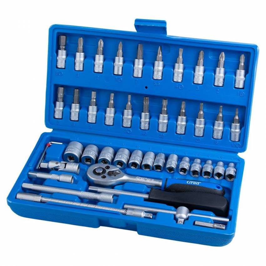 Набір торцевих насадок і битий 1/4" 46шт Start Grad (6003015)-6003015