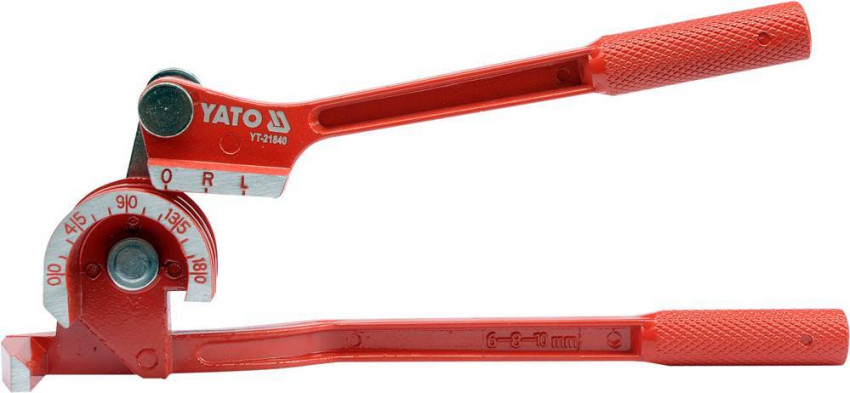 Трубогін міні 2-ручний YATO для алюм. та мідних труб Ø= 1/4", 5/16", 3/8" під кут 0- 180° [20], шт-YT-21840