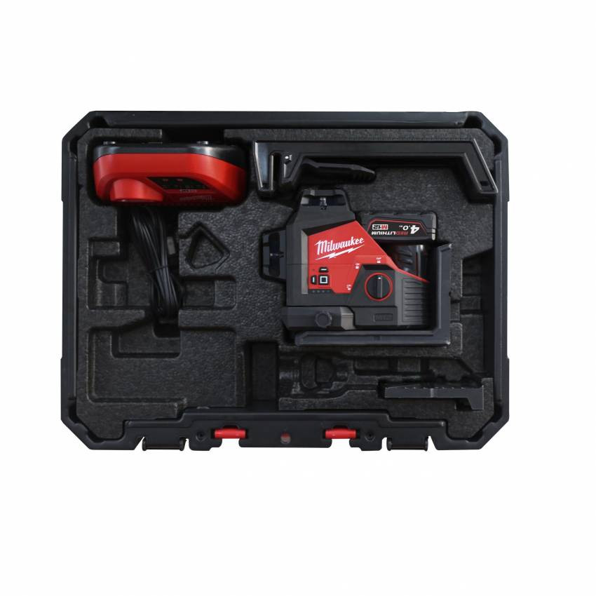 Лазерний 3D нівелір акумуляторний MILWAUKEE, M12 3PL-0C (кейс)-4933478103