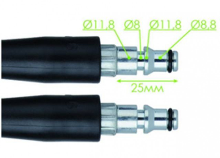 Шланг високого тиску 10м, до мийок DT-1502/1503/1504/1508/1515/1517/WT-1509, макс. 200бар INTERTOOL DT-1560-DT-1560