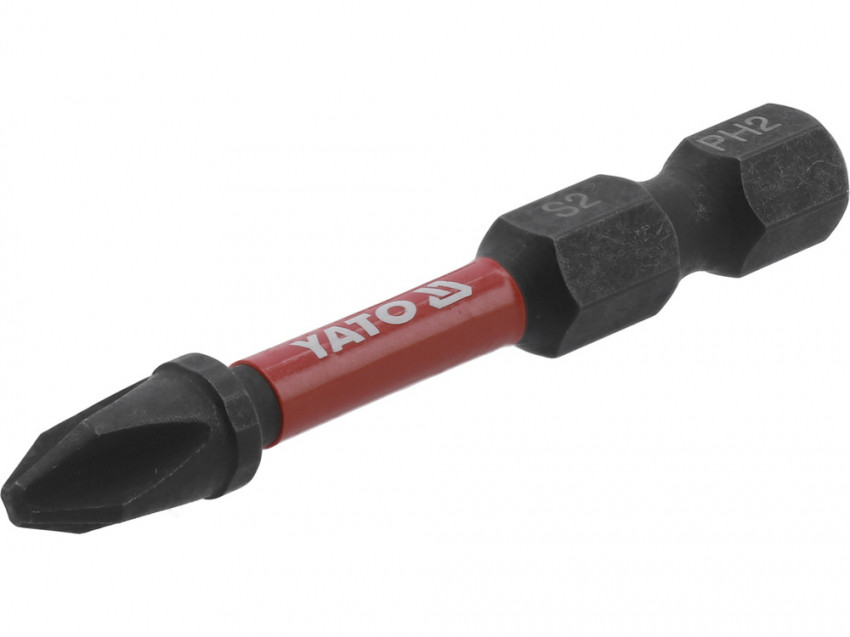 Насадка викруткова ударна YATO; PH2 х 50 мм. шпиндель 6-гран- 1/4", 2 шт.[10]-YT-78041