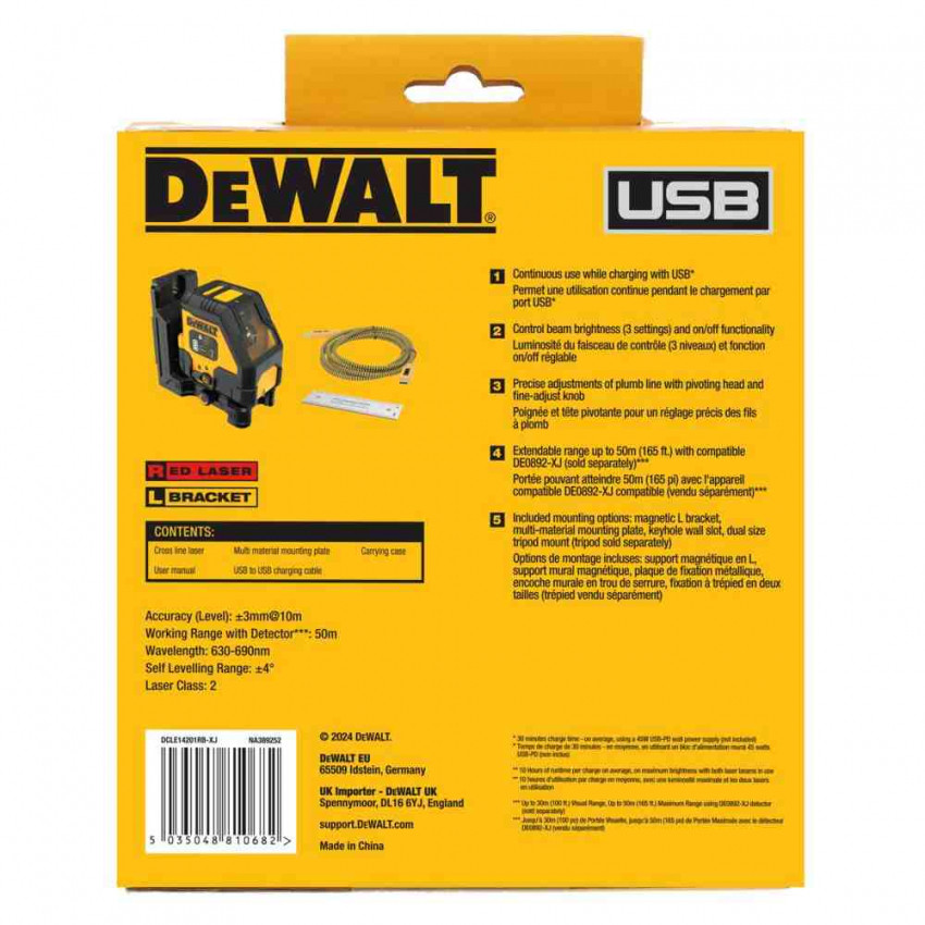 Рівень лазерний лінійний DeWALT DCLE14201RB-DCLE14201RB