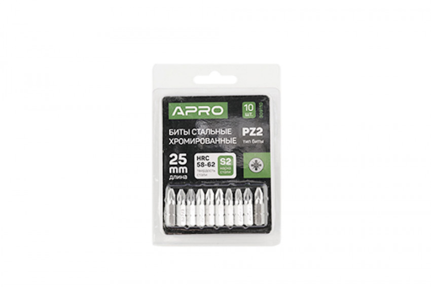 Біта РZ2*25мм хром (10шт/уп) APRO-309110